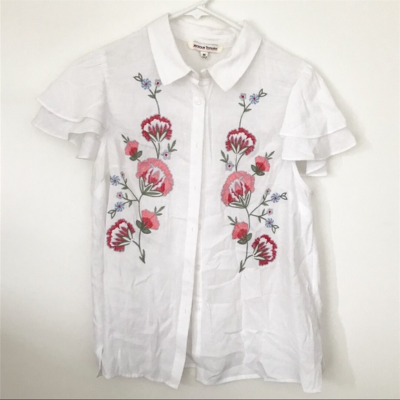 Button up embroidered top - Picture 2 of 4